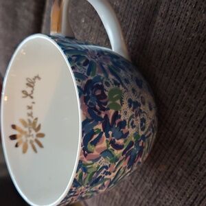 Lily Pulitzer Ceramic Floral And Gold Mug